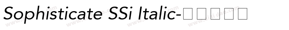 Sophisticate SSi Italic字体转换